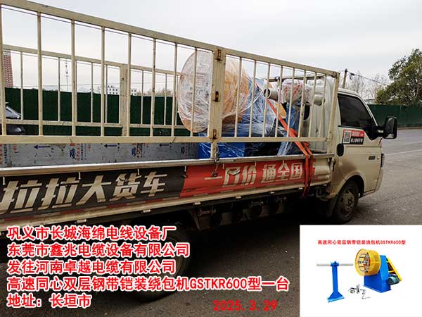 高速同心雙層鋼帶鎧裝繞包機(jī)GSTKR600型